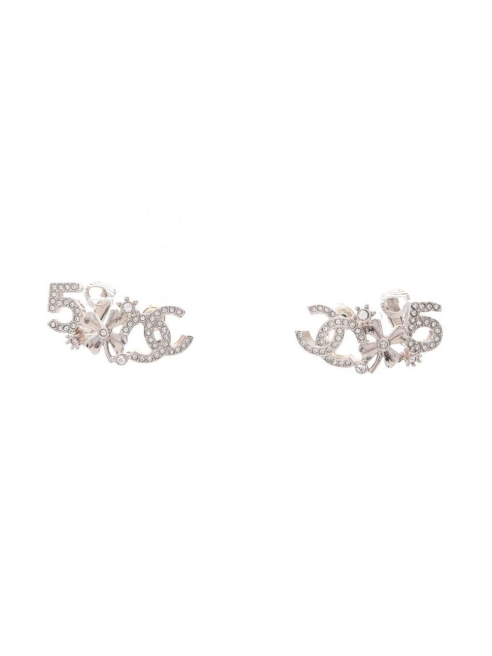 Chanel Earrings CC Logo No 5 Clover